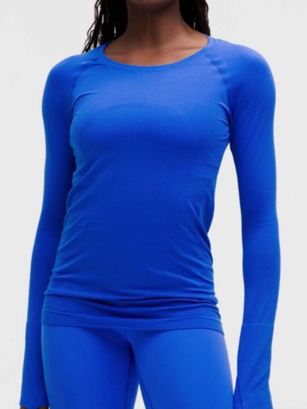 Lululemon Swiftly Tech Long Sleeve 2.0 *Race BLBT/BLBT Size 4